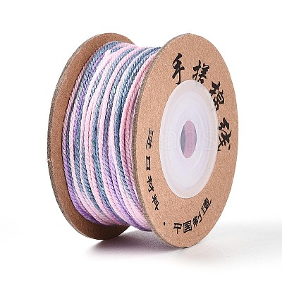 30M Segment Dyed Macrame Cotton Cord OCOR-T018-01K-1
