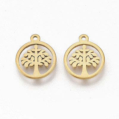 201 Stainless Steel Charms LS-X-STAS-T050-020G-1