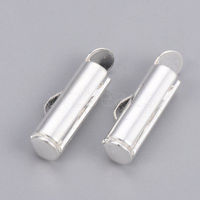 Brass Slide On End Clasp Tubes KK-Q747-11D-S-1