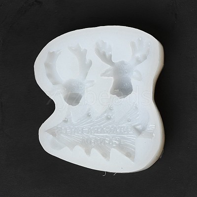 Double Christmas Deer DIY Candlestick Silicone Molds SIMO-B002-04-1