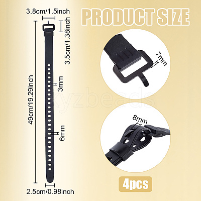 Rubber Storage Straps AJEW-WH0481-190B-1