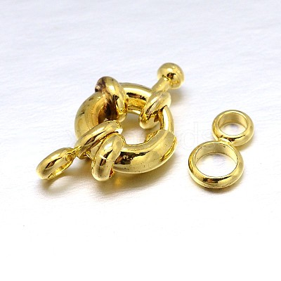 Brass Spring Ring Clasps KK-L082D-01G-1
