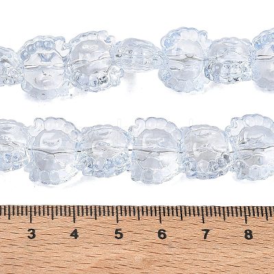 Electroplate Baking Paint Transparent Glass Beads Strands GL-CBA17FF-02F-1