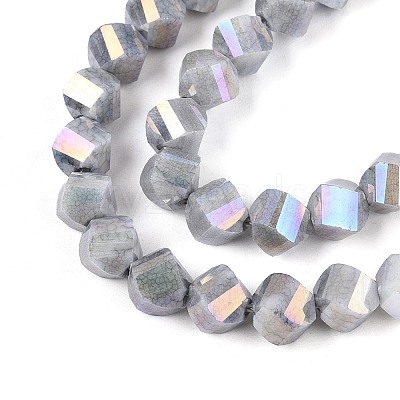Anti-Tarnish Electroplate Glass Beads Strands GLAA-T025-6mm-14A-1
