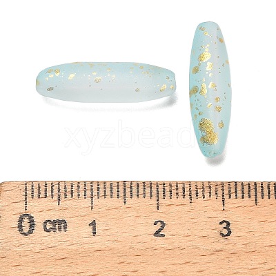 Frosted Glass Beads FGLA-L001-001K-1