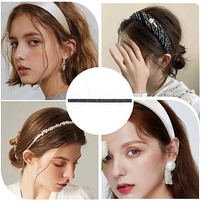 24Pcs 2 Styles Plastic Firm Headband Non-slip Strip DIY-CY0003-02-1