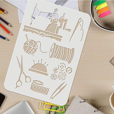 Large Plastic Reusable Drawing Painting Stencils Templates DIY-WH0202-443-1