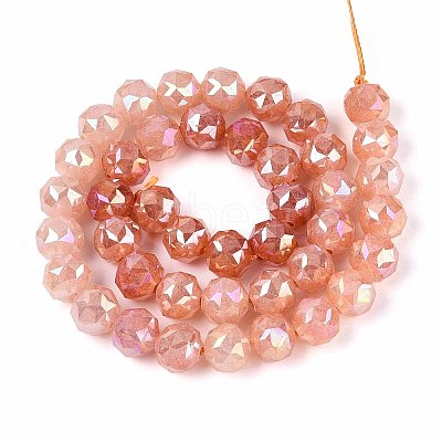Anti-Tarnish Electroplate Glass Beads Strands GLAA-N064-10mm-10-1