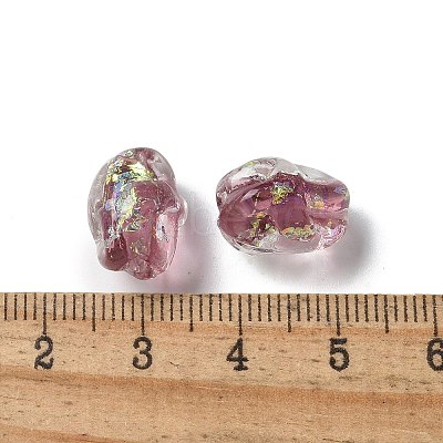 Handmade Foil Lampwork Beads Strands FOIL-Z001-06B-1