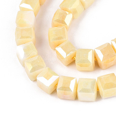Anti-Tarnish Electroplate Glass Beads Strands GLAA-T025-6mm-10I-1