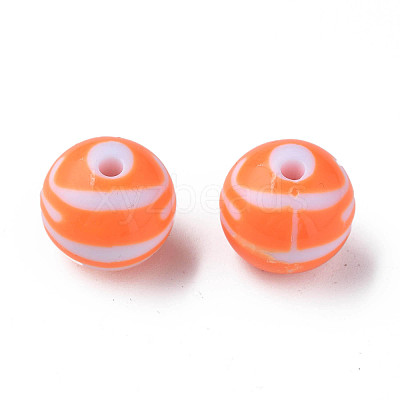 Opaque Striped Acrylic Beads MACR-S373-27B-04-1