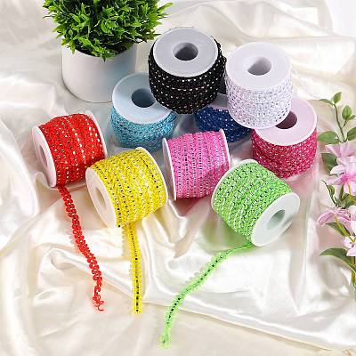 25M Metallic Yarn Lace Ribbons OCOR-GF0003-09H-1
