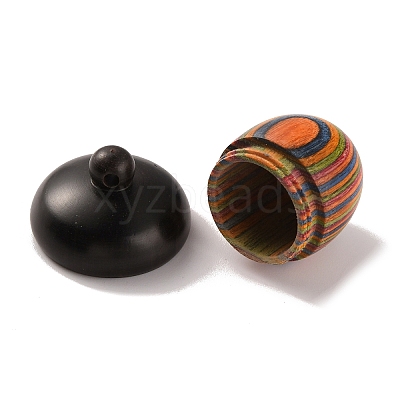 Wooden Acorn Box Jewelry Pendants WOOD-WH0022-06C-1