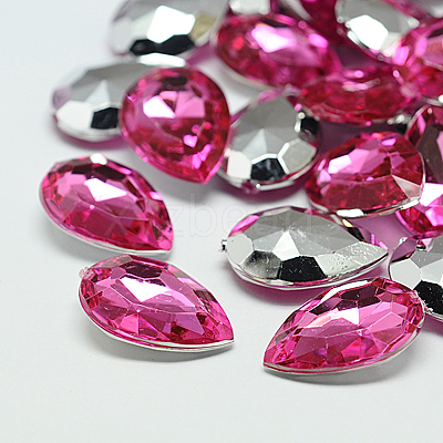 Imitation Taiwan Acrylic Rhinestone Cabochons GACR-A017-10x14mm-M-1
