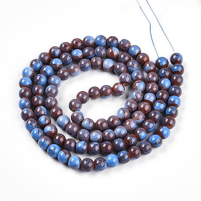 Baking Paint Glass Beads Strands DGLA-N003-8mm-C10-1