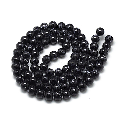 Drawbench Glass Beads Strands DGLA-S115-4mm-L16-1