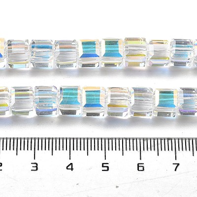 Electroplate Glass Beads Strands EGLA-H108-01A-AB01-1