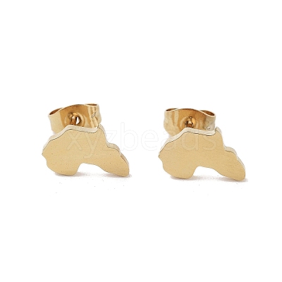 PVD Vacuum Plating 304 Stainless Steel Stud Earrings for Women X-EJEW-A048-07G-1