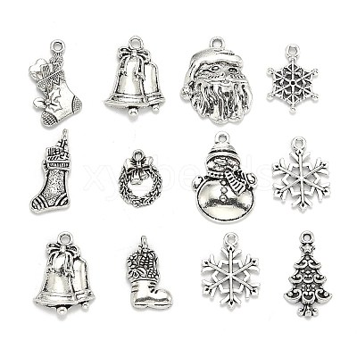 Christmas Mixed Style Tibetan Style Alloy Pendants TIBEP-F040-02AS-1