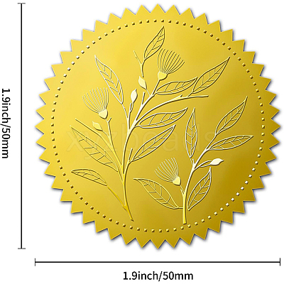 Self Adhesive Gold Foil Embossed Stickers DIY-WH0211-178-1