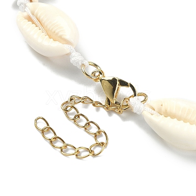 Natural Shell & Synthetic Turquoise Starfish Beaded Necklace with 304 Stainless Steel Clasps X-NJEW-TA00107-02-1