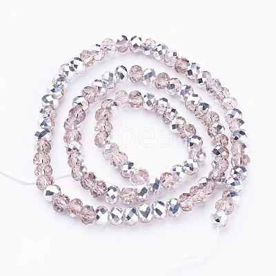 Electroplate Glass Bead Strands X-GR6MMY-19S-1