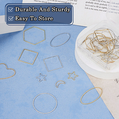 40Pcs 16 Style Alloy Linking Rings FIND-PJ0001-27-1