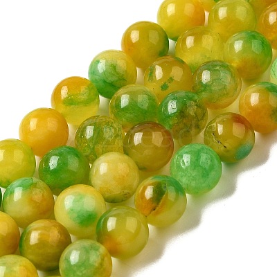 Natural Dyed White Jade Beads Strands G-M402-C04-15-1
