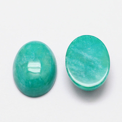 Imitation Amazonite Cabochons G-K021-25x18mm-09-1