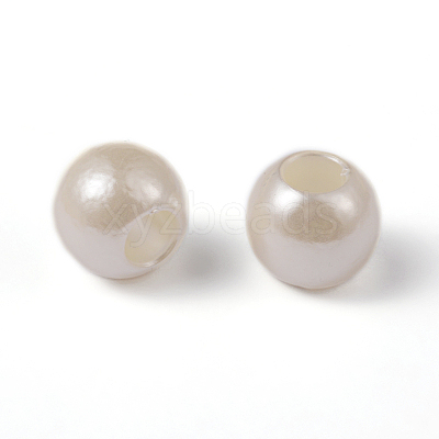 ABS Plastic Imitation Pearl European Beads X-MACR-R530-12mm-A41-1