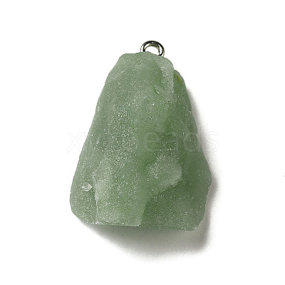 Raw Rough Natural Green Aventurine Pendants G-A028-01B-1