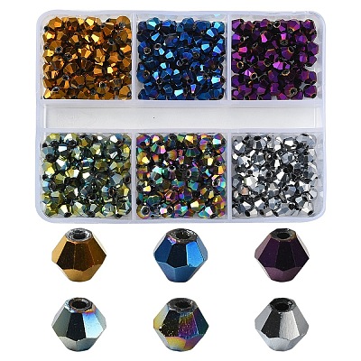 600Pcs 6 Styles Electroplate Glass Bead Strands EGLA-YW0001-66A-1