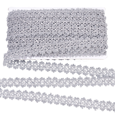 Filigree Polyester Lace Trim OCOR-WH0074-96B-1