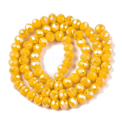 Electroplate Glass Beads Strands EGLA-A044-P6mm-B29-1