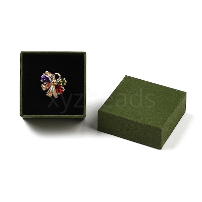 Cardboard Paper Jewelry Storage Boxes with Sponge CON-P023-01A-01-1