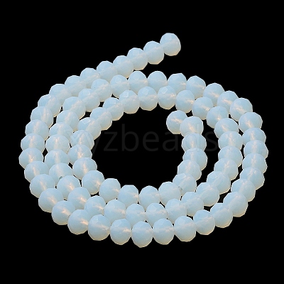 Imitation Jade Solid Color Glass Beads Strands EGLA-A034-J8mm-MD06-1