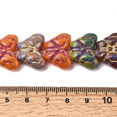 Painted Glass Beads Strands GLAA-Z021-03A-1