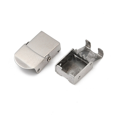 304 Stainless Steel Watch Band Clasps STAS-U055-01C-P-1