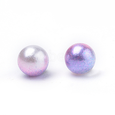 Rainbow Acrylic Imitation Pearl Beads OACR-R065-4mm-A13-1