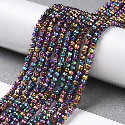 Electroplate Glass Beads Strands LS-GLAA-H021-01B-FP13-1