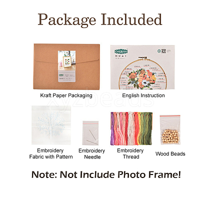 Embroidery Starter Kits DIY-P077-036-1