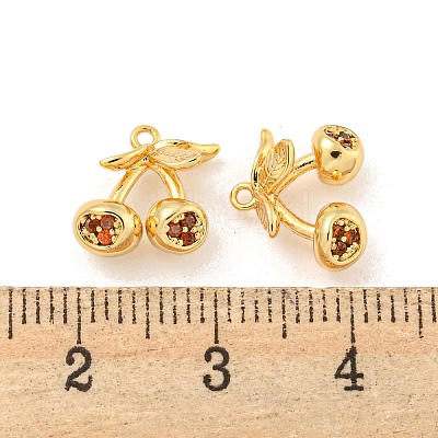 Brass Micro Pave Cubic Zirconia Pendants LS-KK-K369-01G-01-1