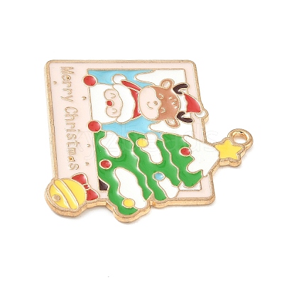 Christmas Alloy Enamel Pendants ENAM-B035-02N-15KCG-1