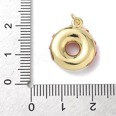 Brass Enamel Pendants KK-B155-12G-03-1