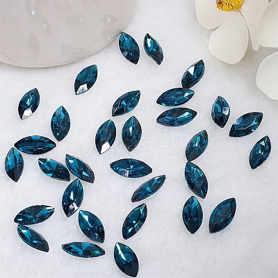 Pointed Back Glass Rhinestone Cabochons RGLA-OC0001-08H-1