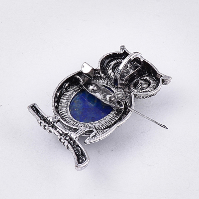 Natural Lapis Lazuli Brooches/Pendants G-S353-05J-1