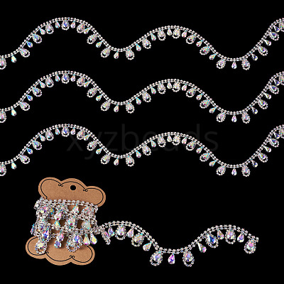 1 Yard Iron Rhinestone Strass Chains FIND-PJ0001-44B-1