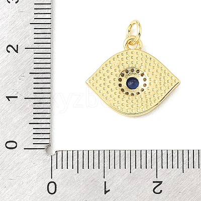 Brass Micro Pave Dark Blue Cubic Zirconia & Natural White Shell Pendants CU-CBA6938-01G-01-1