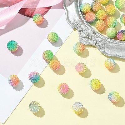 30Pcs Imitation Pearl Acrylic Beads OACR-YW0002-30C-1