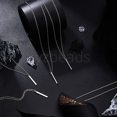 304 Stainless Steel Pendant Necklaces NJEW-FH0001-14A-1